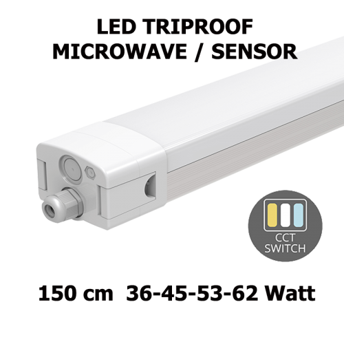 LED TRI-PROOF MICROWAVE SENSOR | 36-45-53-62W | CCT SWITCH - 8050-triproof cct 