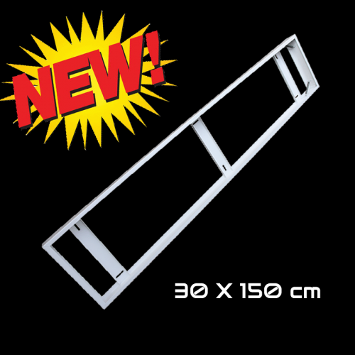 OPBOUWFRAME | 150X30 | WIT | VOOR BACK- EN SIDE-LIT PANELEN - 5089-opbouwframe 300x150cm